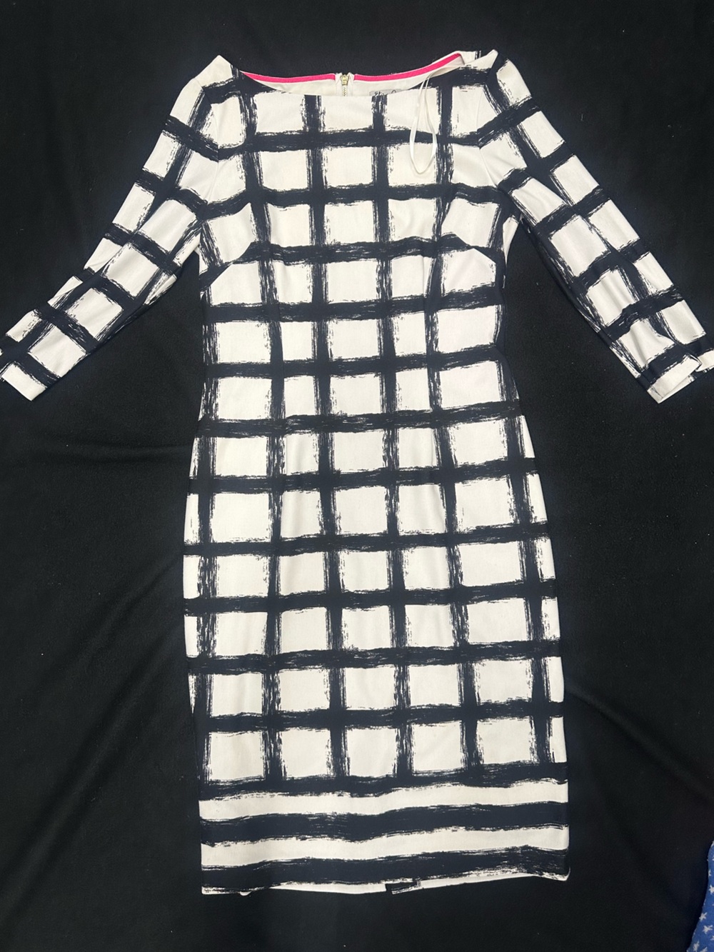Eliza J Women’s midi Black & White Grid Sheath Dress
